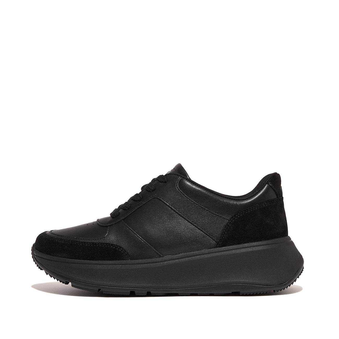 F-Mode Leather/Suede Flatform Sneakers