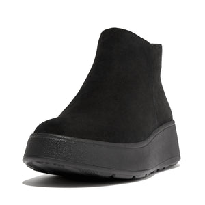 F-Mode Suede Flatform Zip Ankle Boots