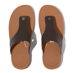 Iqushion Men'S Leather Toe-Post Sandals