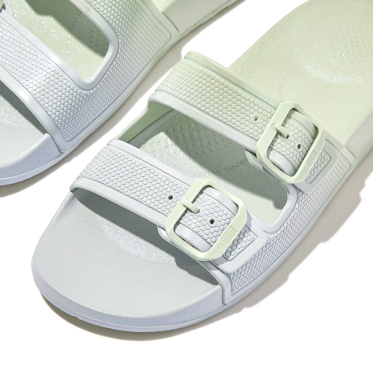 Iqushion Iridescent Two-Bar Buckle Slides